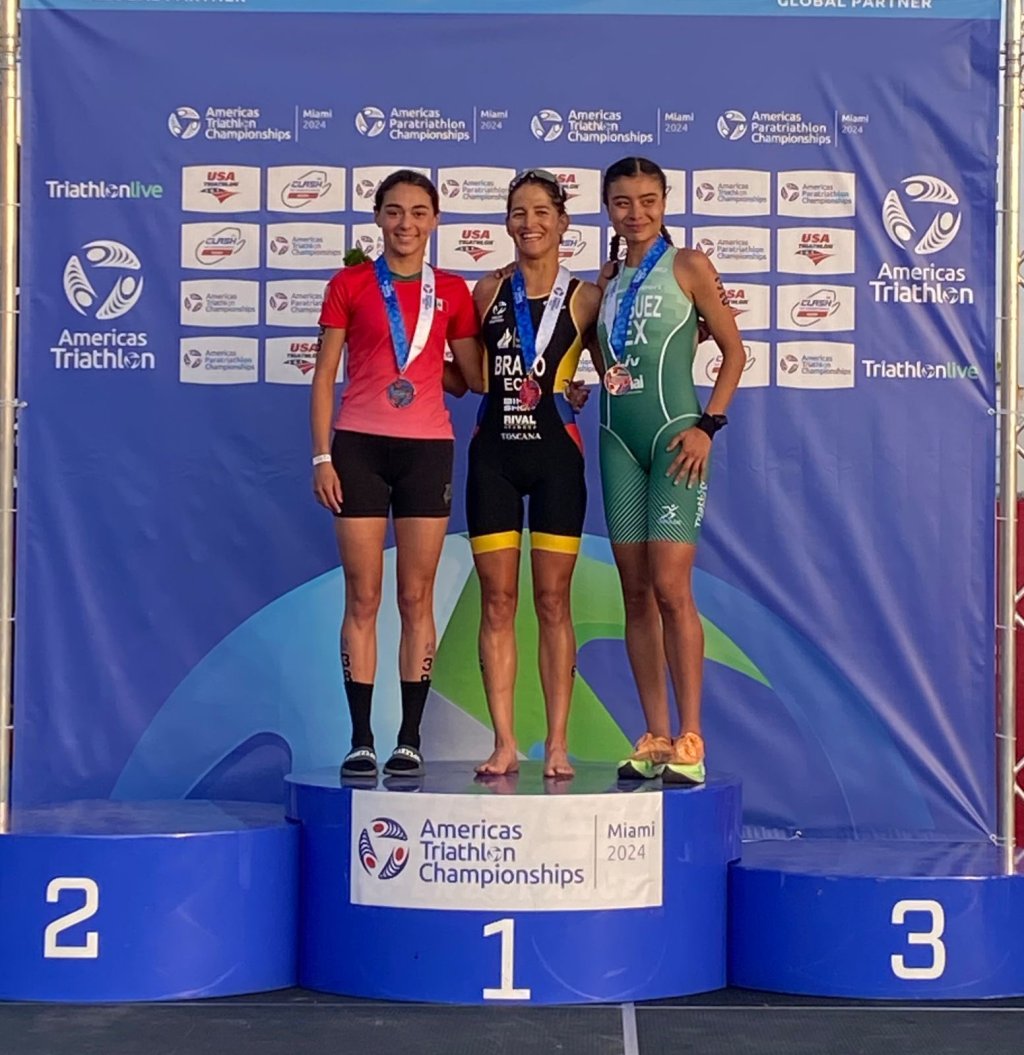 México gana tres medallas en Campeonato de las Américas de Triatlón Miami&nbsp;2024