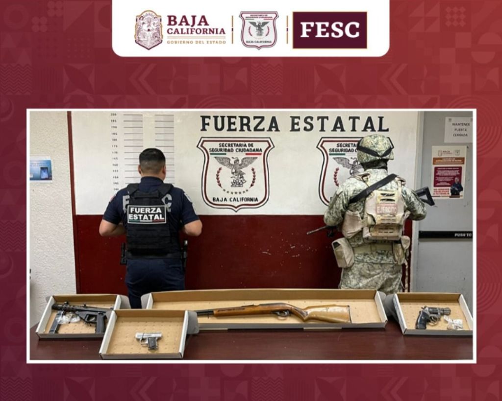CON APOYO DE DENUNCIA CIUDADANA LOCALIZAN FESC Y SEDENA UN COSTAL CON ARMAS DE FUEGO EN EL VALLE DE&nbsp;MEXICALI