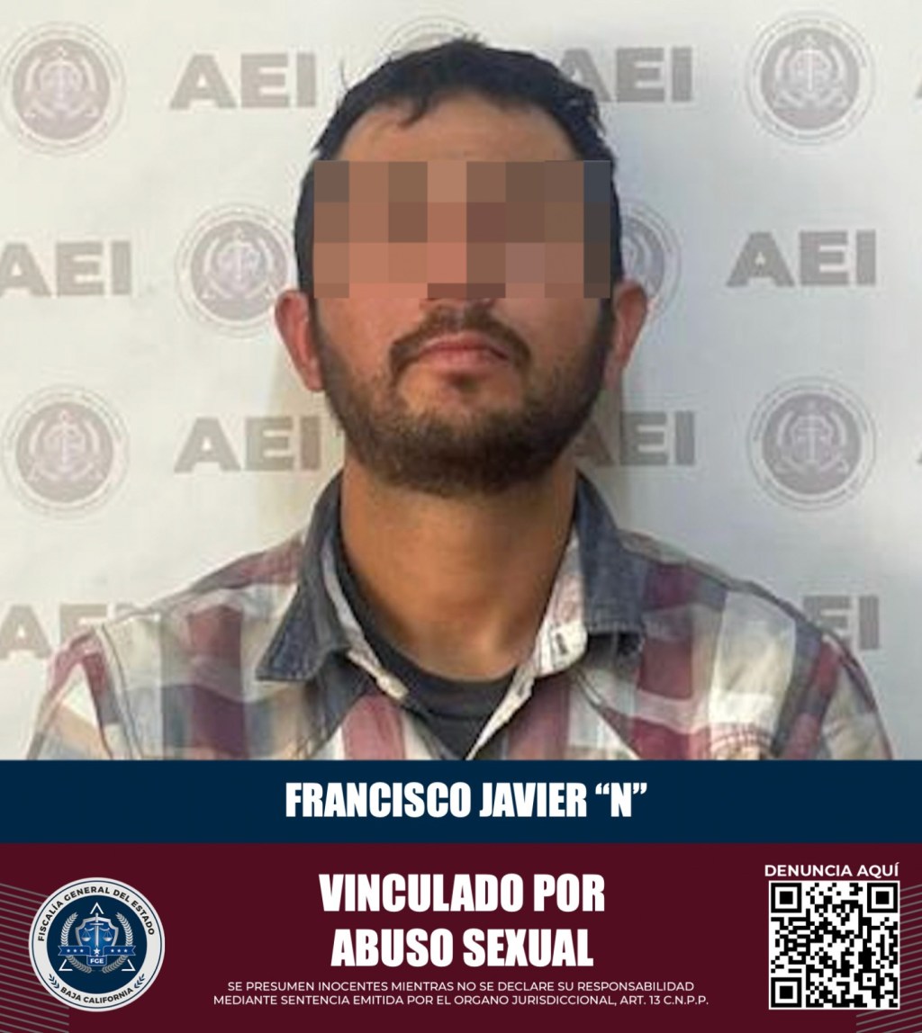 Vincula Fiscalía de BC a acusado por abuso sexual