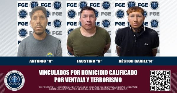 Logra Fiscalía vinculación contra objetivos prioritarios relacionados en delitos de homicidio calificado y terrorismo