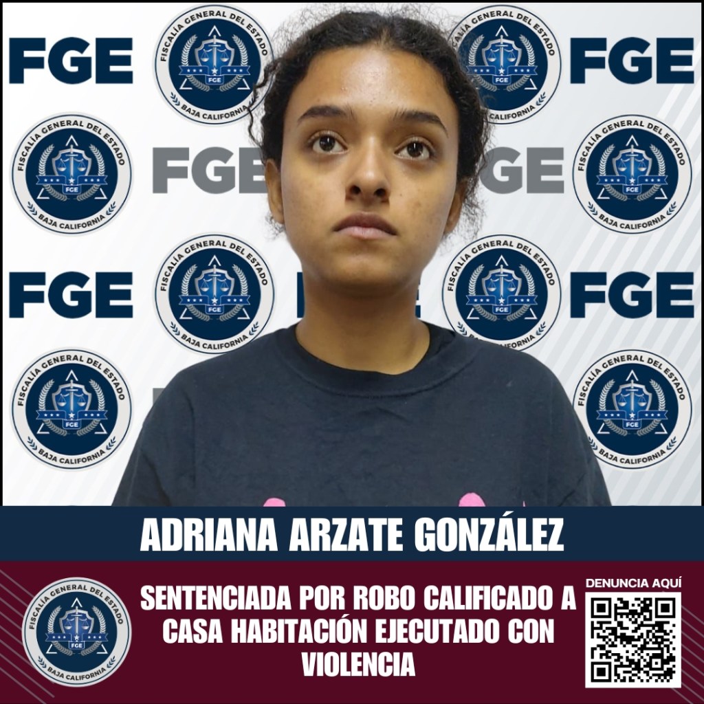 FGE obtiene sentencia contra mujer por robo calificado a casa habitación