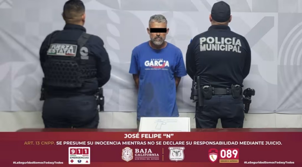 DETIENE FESC A HOMBRE ARMADO EN ZONA ORIENTE DE MEXICALI