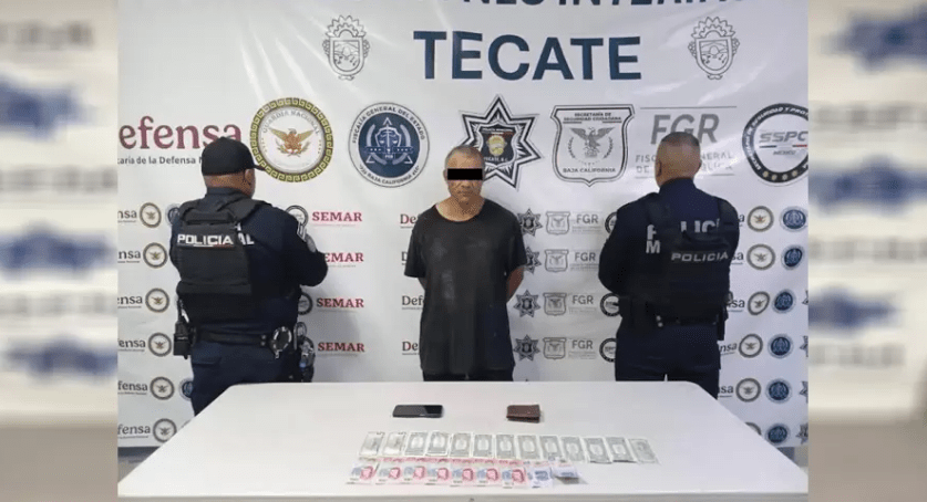 Reacción inmediata de la policía de Tecate permite capturar a presunto asaltante tras robo violento a&nbsp;taxista