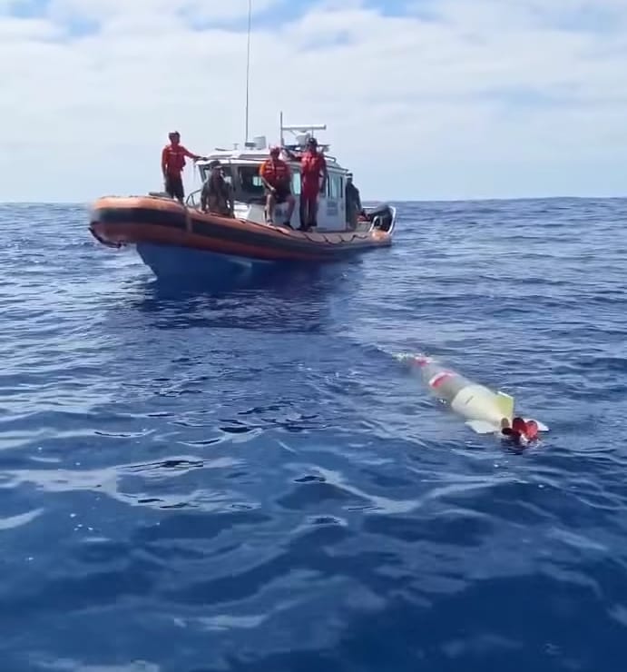 Pescadores en Ensenada hallan torpedo de entrenamiento en aguas&nbsp;nacionales